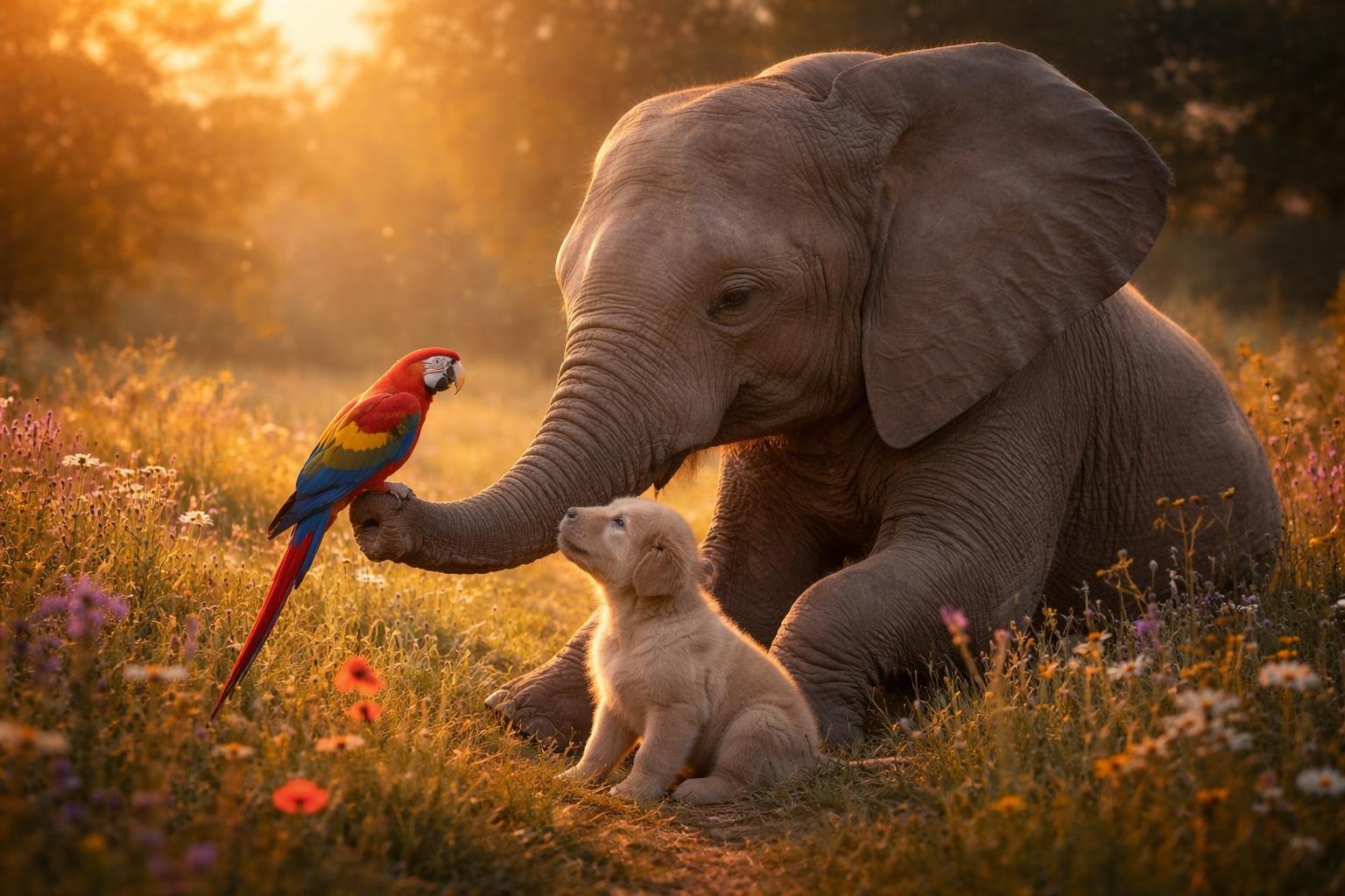 Különleges barátság két különböző fajhoz tartozó állat között, együttműködve életre szóló kapcsolatban